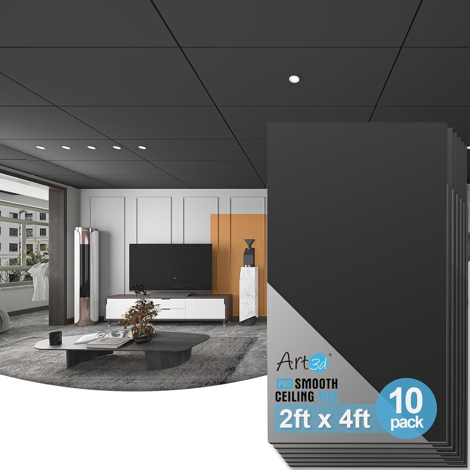 Detalle de Art3d PVC Ceiling Tiles