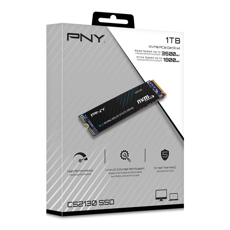 Thumbnail 2 de PNY CS2130 1TB SSD M.2 NVMe PCIe Gen3 x4: rendimiento NVMe para tu equipo