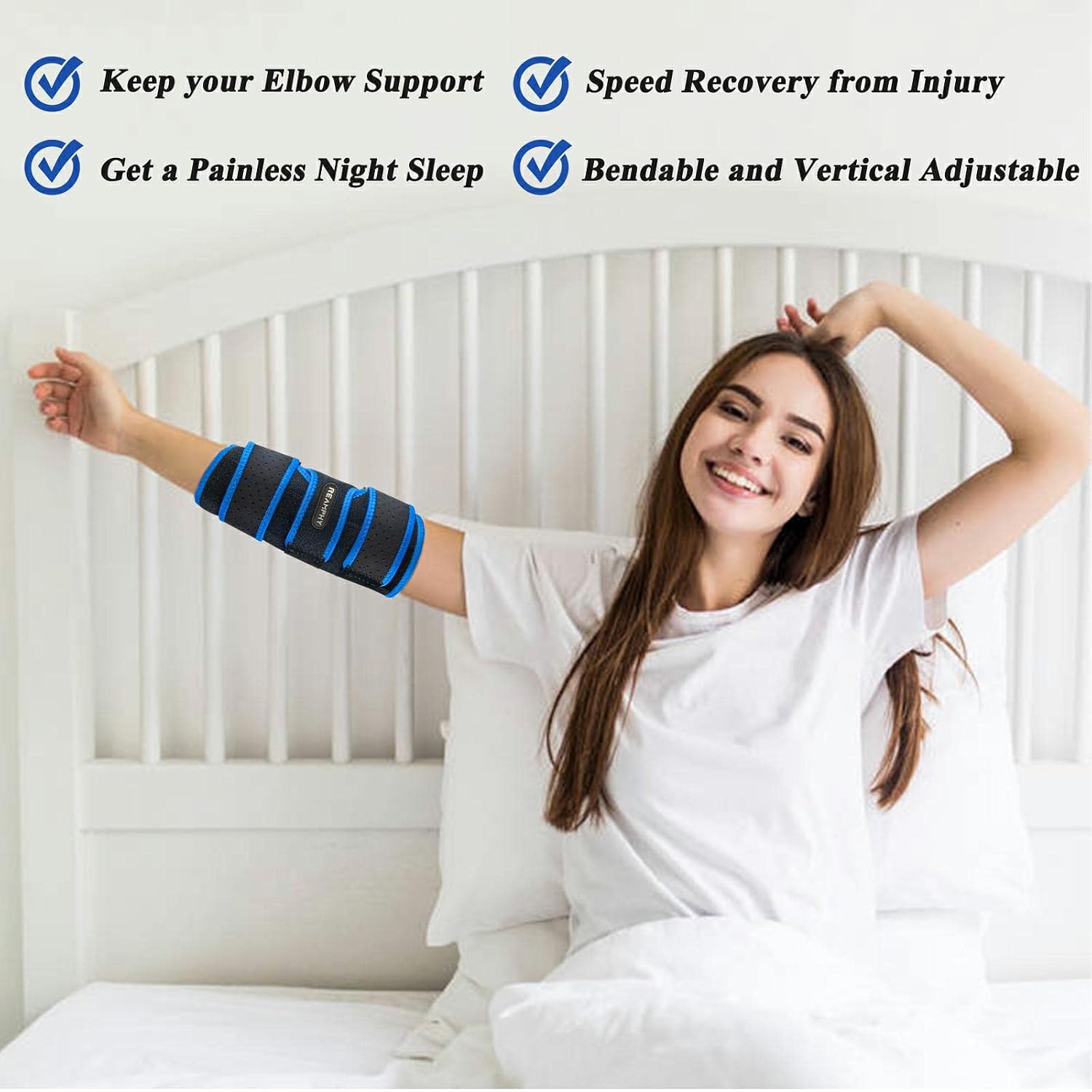 Thumbnail 3 de Reamphy EB01 Adjustable Elbow Brace, Night Splint for Elbow Support