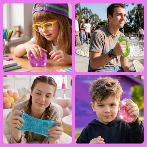 Thumbnail 6 de JOYIN 4 Pack Clear Stress Cube: 2'' High Density Slow-Rising Sensory Squishy Toys