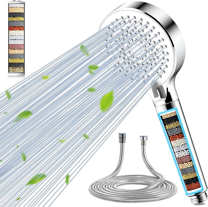 Magichome Alcachofa de ducha con piedras minerales y 5 chorros 🚿