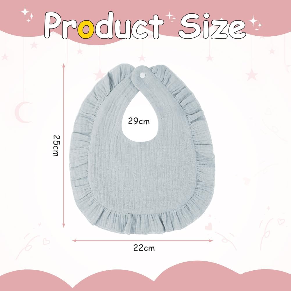 Thumbnail 1 de Vicloon Baby Lätzchen (3er-Set) – weiche Musselin-Halstücher mit Druckknopf für 0–36 Monate