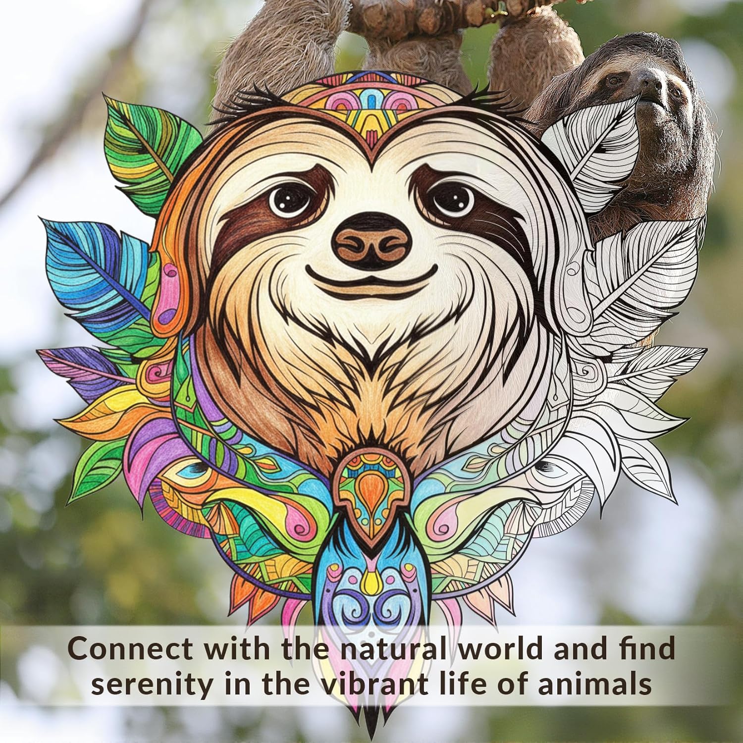 Thumbnail 5 de FUN LAVIE Mandala-Malbuch Tiere für Erwachsene mit Spiralbindung (32 Designs, 25 x 23 cm)