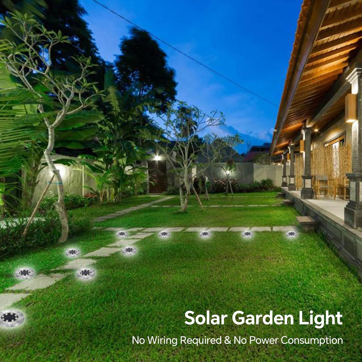 Thumbnail 4 de Lot de 8 Lumières Solaires au Sol 8 LEDs IP65