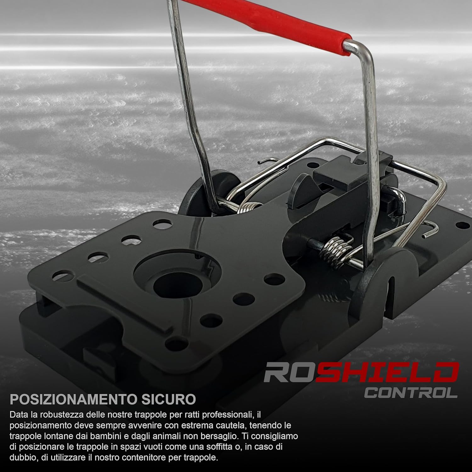Detalle 2 de Roshield 4 x Trappole per Ratti – Disinfestazione professionale, riutilizzabili e facili da installare