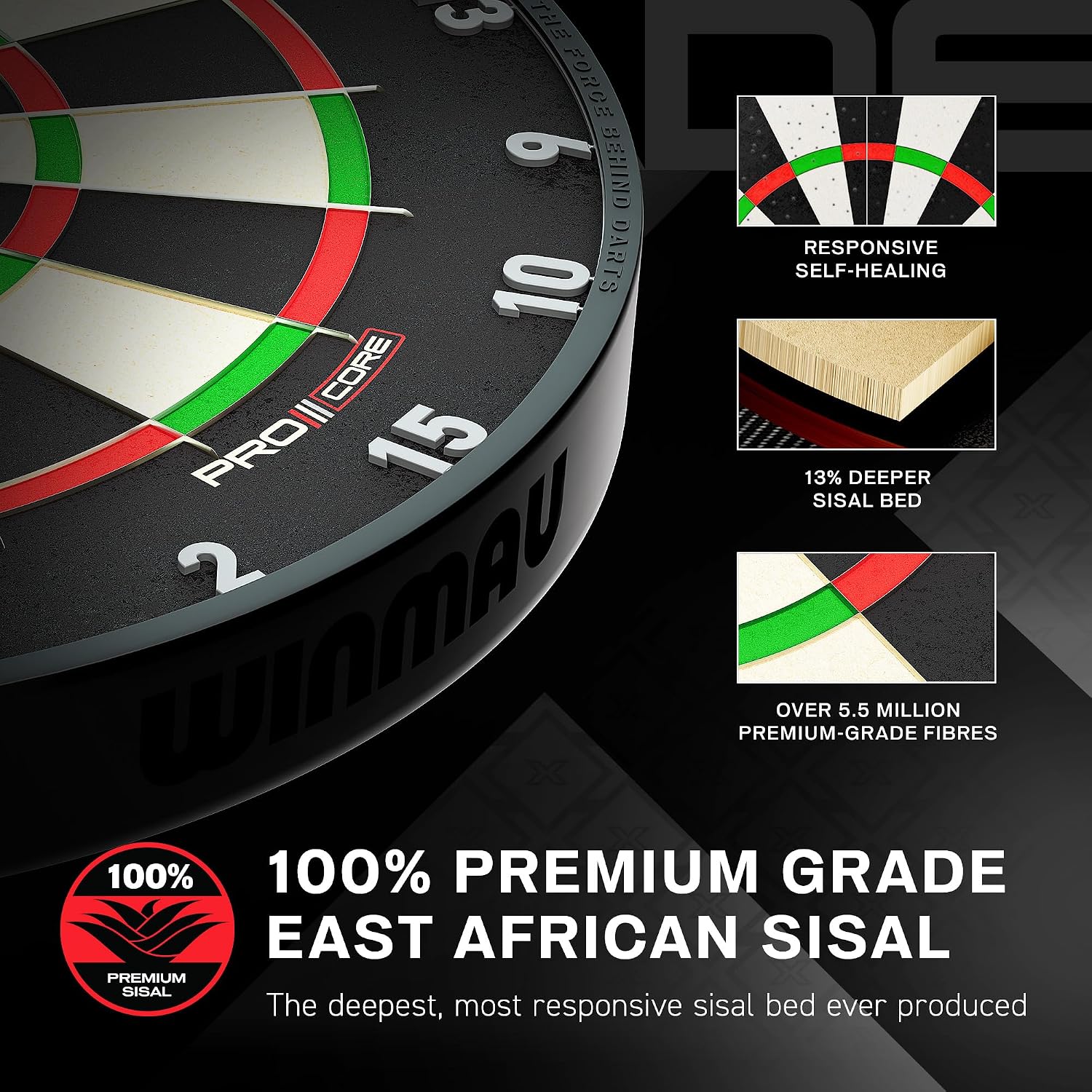 Detalle de WINMAU bristle dartboard Blade 6