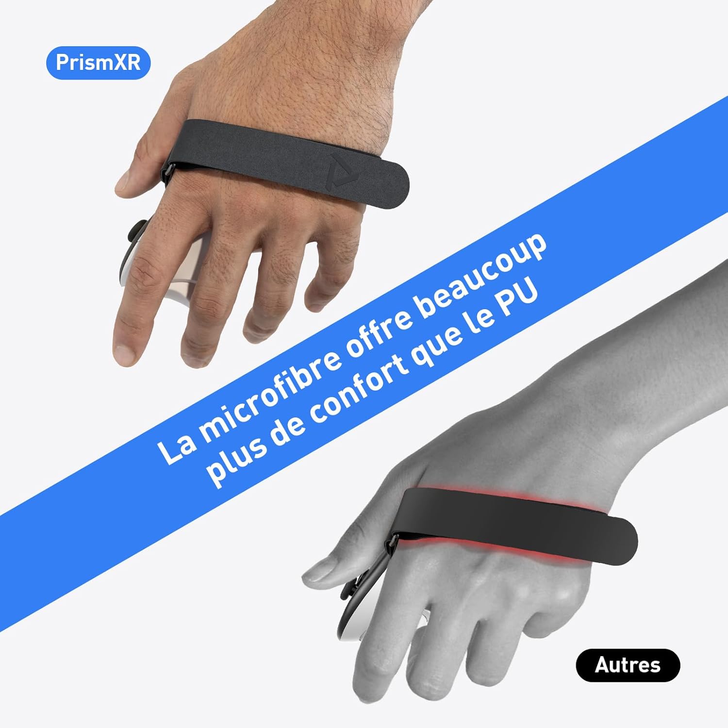 Thumbnail 5 de PRISMXR poignées de contrôleur pour Meta Quest 3/3S avec dragonne microfibre réglable