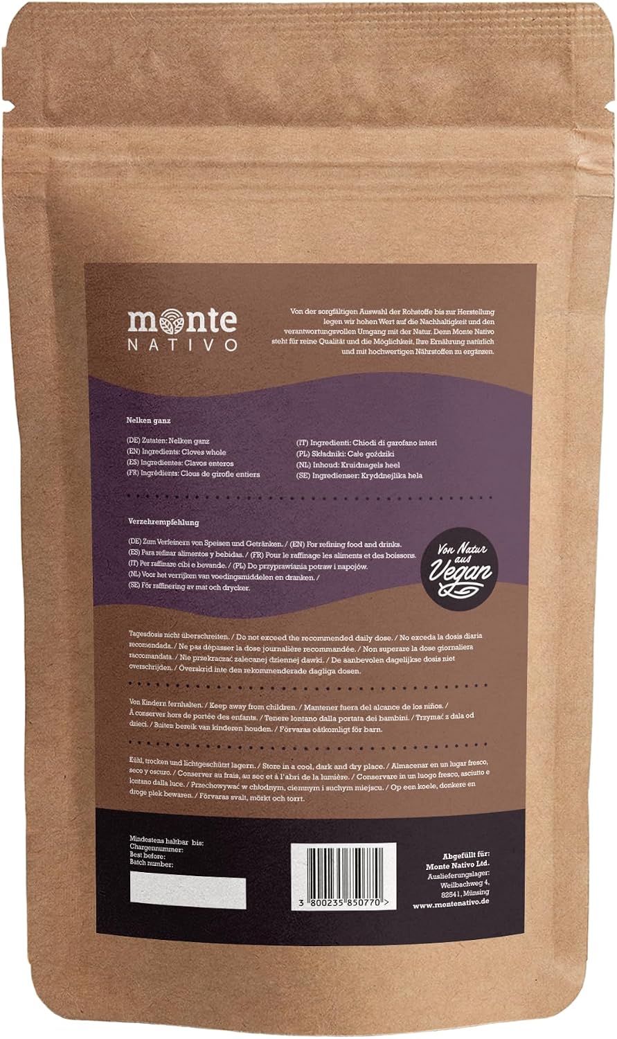 Detalle de Chiodi di Garofano Monte Nativo (250g) – chiodi interi, aroma intenso e versatilità in cucina