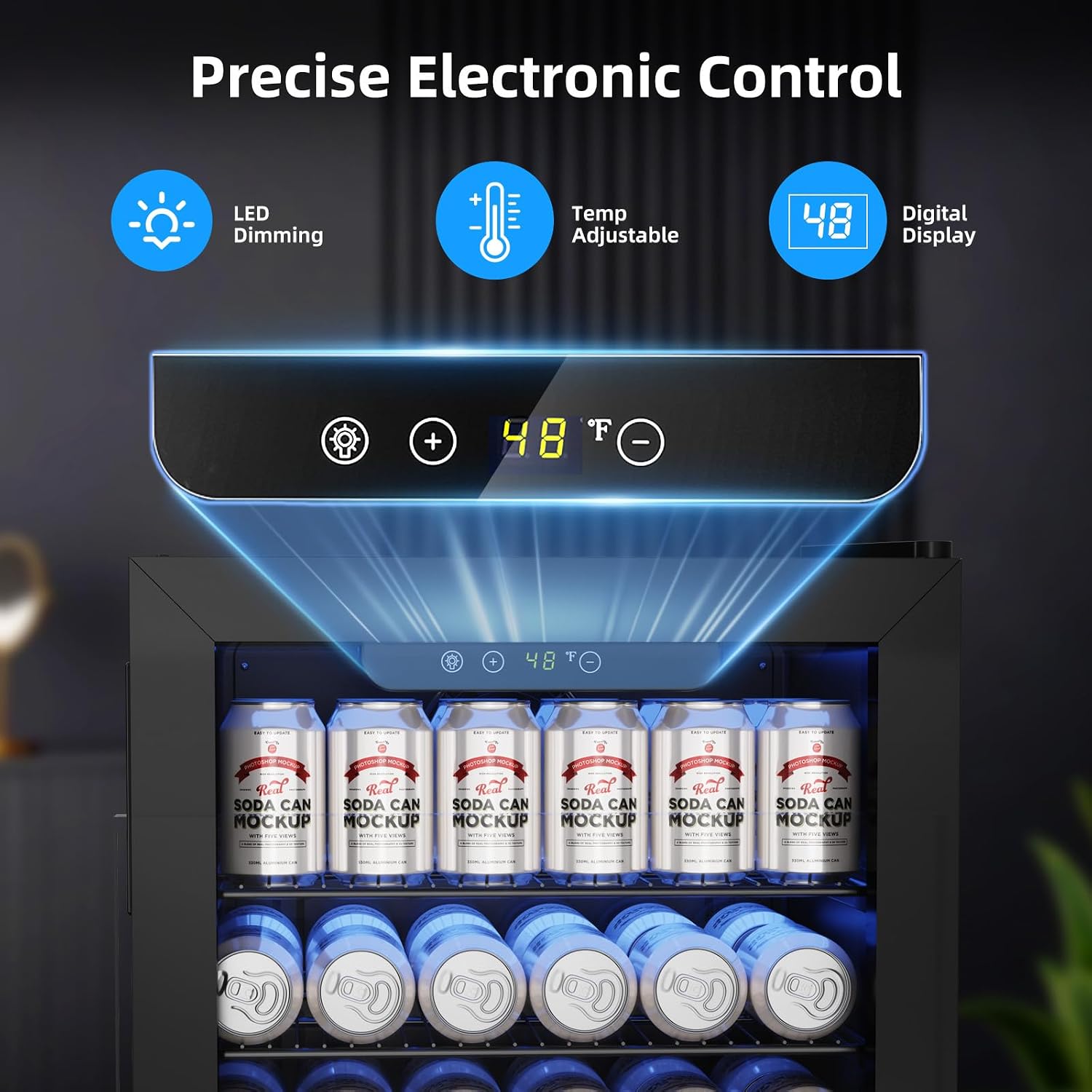 Detalle de Antarctic Star JC-91VEL-F Beverage Refrigerator, 3.1 cu. ft., 4 Shelves