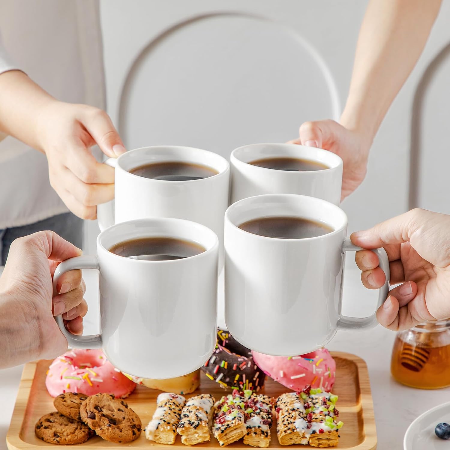 Detalle de vancasso Porcelain Coffee Mugs Set 6, 16 oz