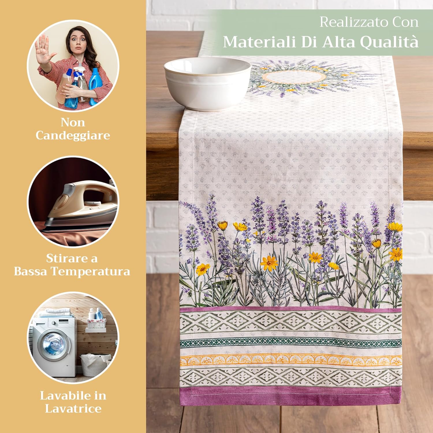 Thumbnail 2 de Maison d'Hermine Tischläufer aus 100 % Baumwolle (50 x 150 cm) – Spring Theme für Küche & Esszimmer