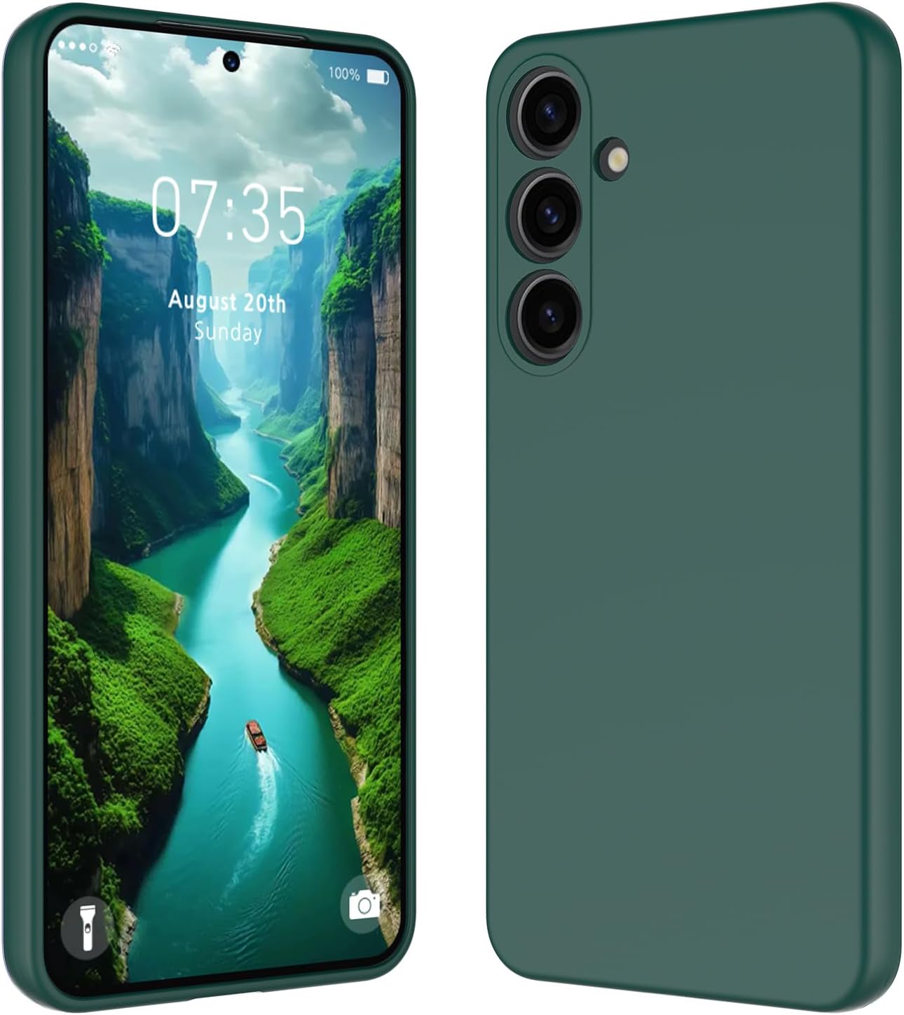 Detalle de HAII Samsung Galaxy A57 6.7-Inch Phone Case, Dark Green