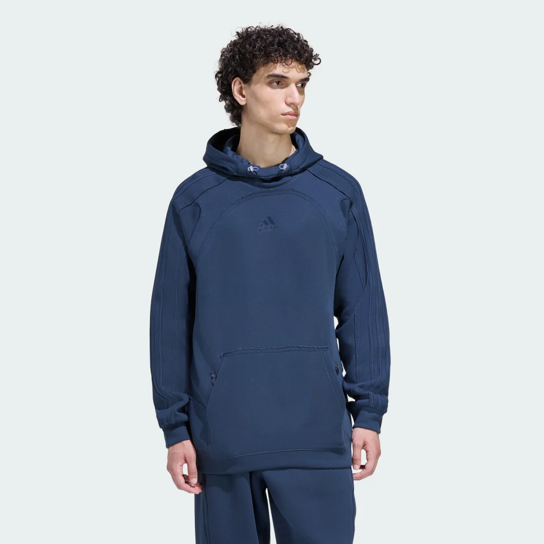 Detalle de Sudadera con capucha Spacer Cutline de Adidas (Azul)