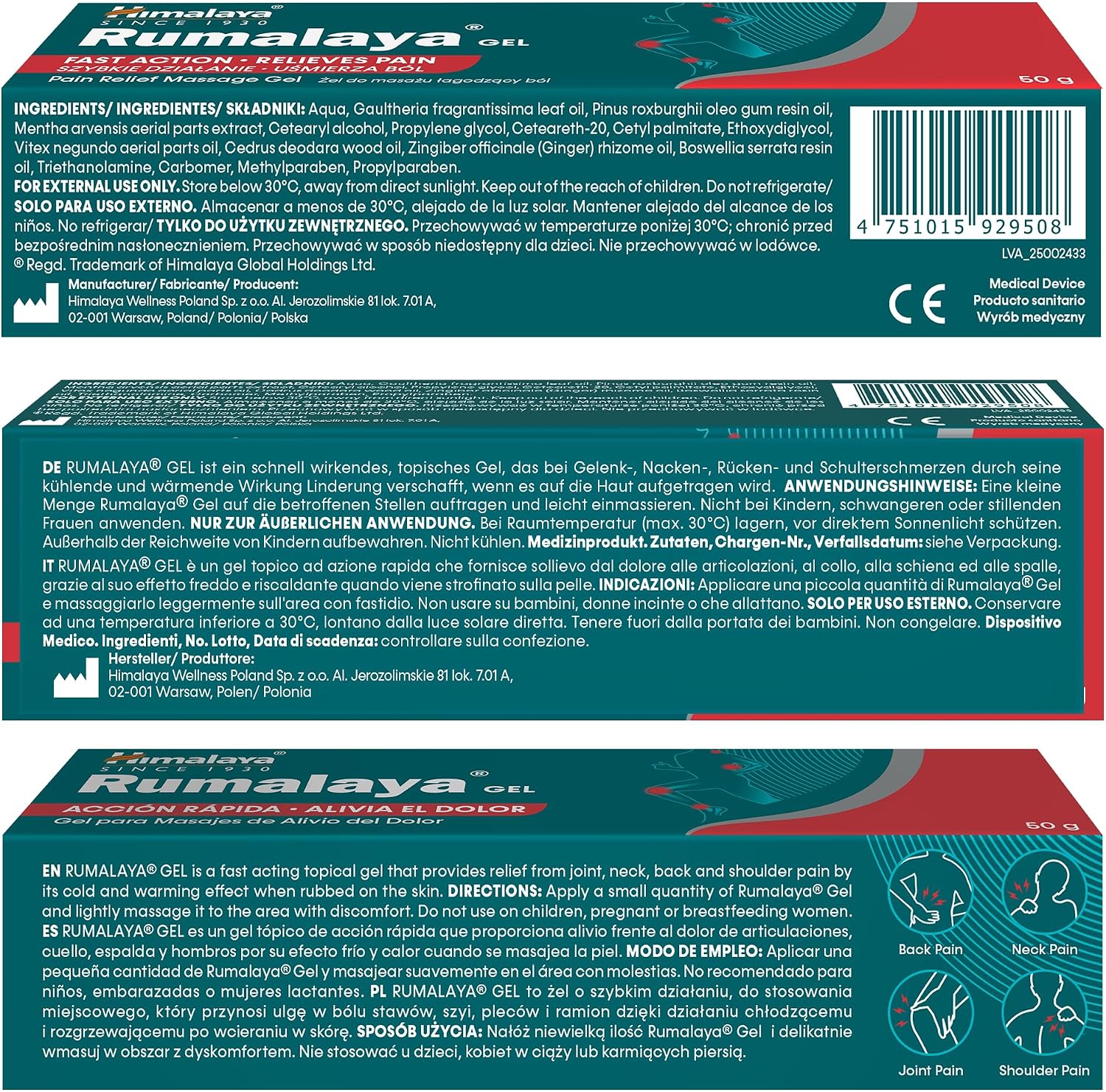 Detalle de Himalaya Rumalaya Gel Lenitivo – Gel Massaggiante rapido 50 g