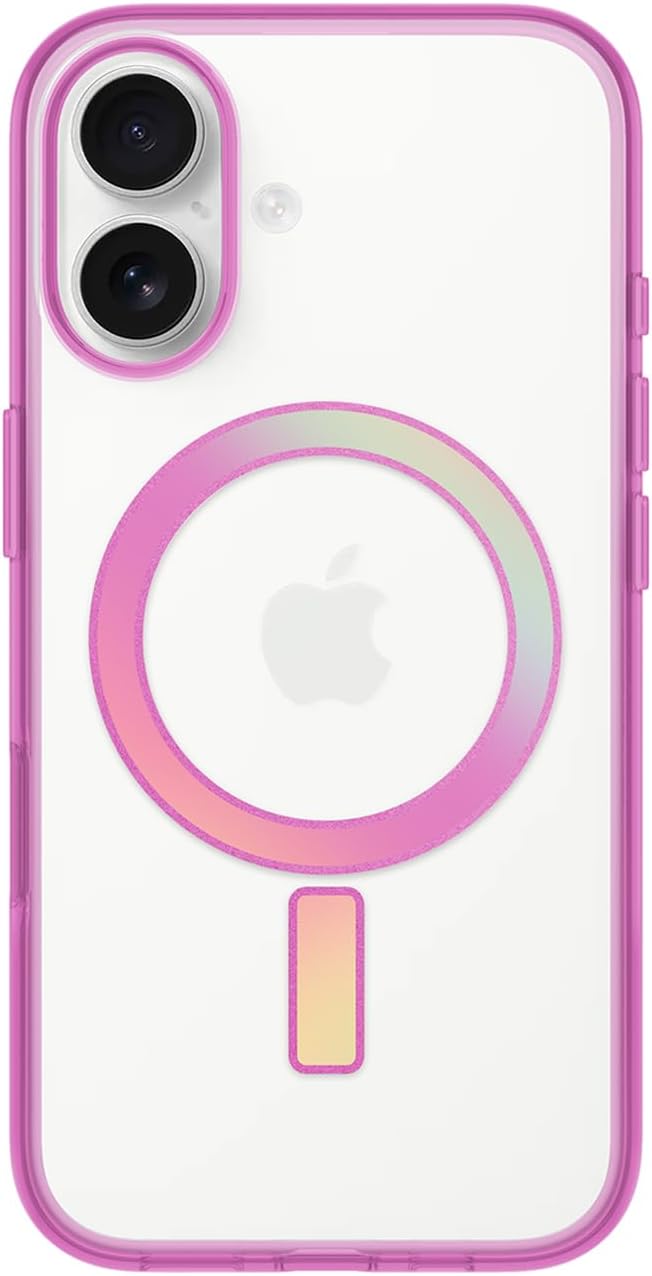 Detalle de OtterBox Coque Clear Case MagSafe pour iPhone 16 – Rosefinch