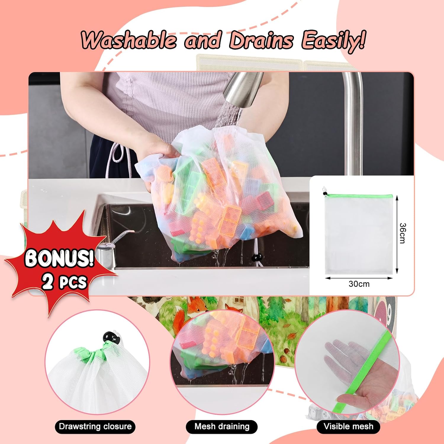 Thumbnail 6 de KR KITCHENRAKU Toy Box Storage with Lid – Extra Large 99x34x39cm (Off-white) by KitchenRaku