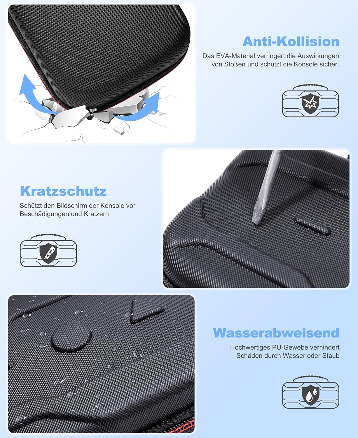 Detalle 2 de HELLCOOL Tasche für Nintendo Switch 2 – Aufbewahrung für 10 Spiele und Zubehör