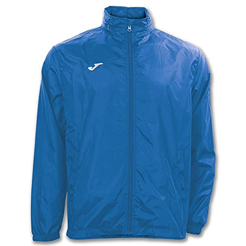 Detalle de Joma chaqueta impermeable infantil azul royal con capucha ajustable, talla M