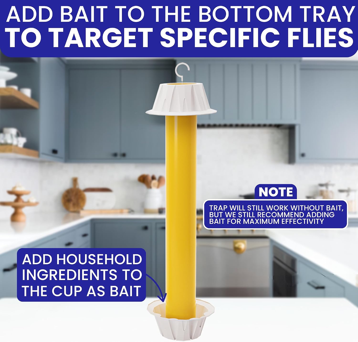 Thumbnail 6 de Fly Stick Sticky Fly Traps (4 Pack) – Non-Toxic Indoor/Outdoor Glue Paper Strips