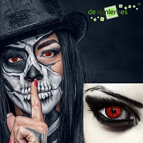 Detalle de Designlenses Red Monster, lentillas rojas diarias sin graduación de 14 mm
