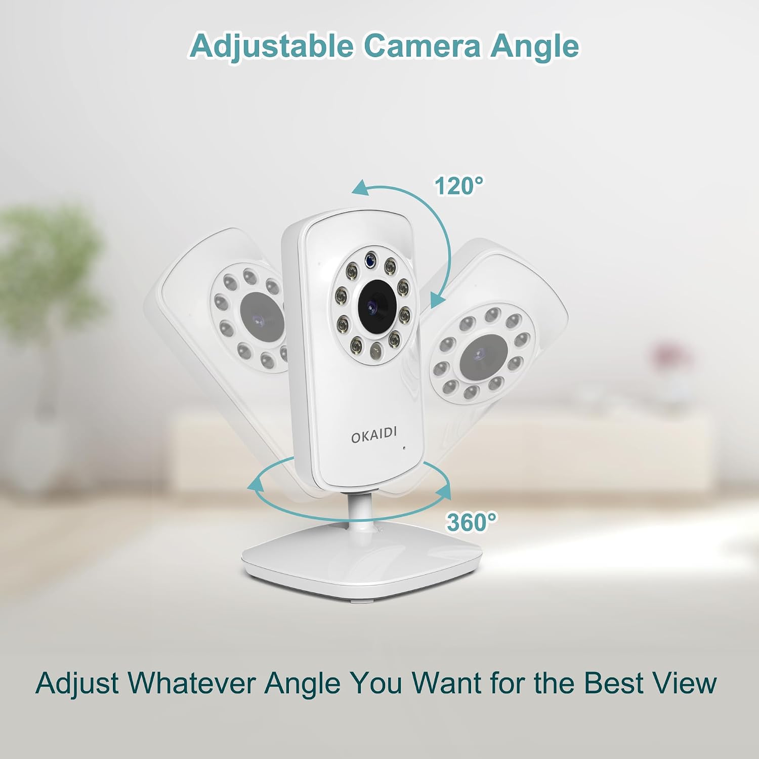Detalle 2 de OKAIDI OD8021-2 Baby Monitor with Two Cameras, 2.4-Inch Screen and Night Vision