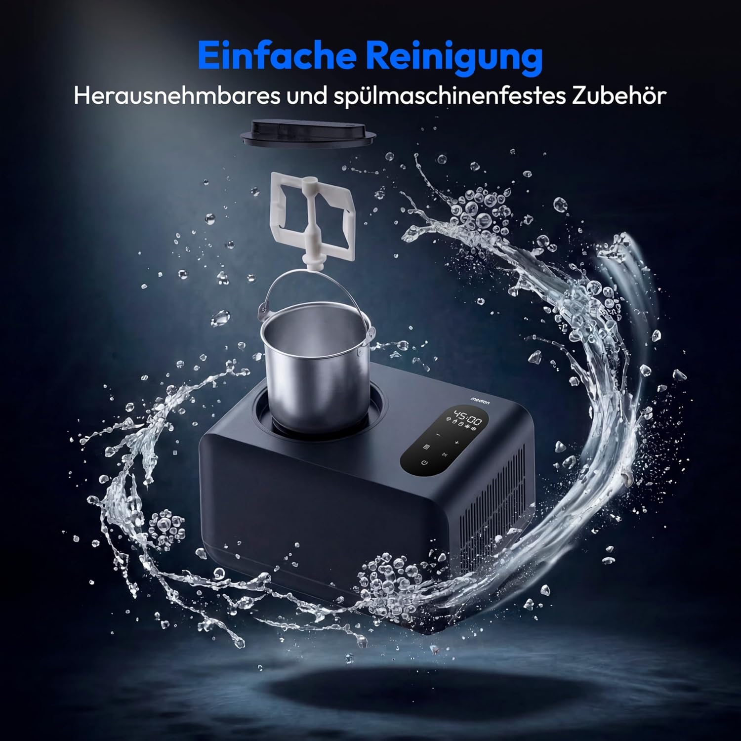 Thumbnail 6 de MEDION Eismaschine mit Kompressor MD 100087 – 1,5 L, selfkühlend, inkl. Zubehör
