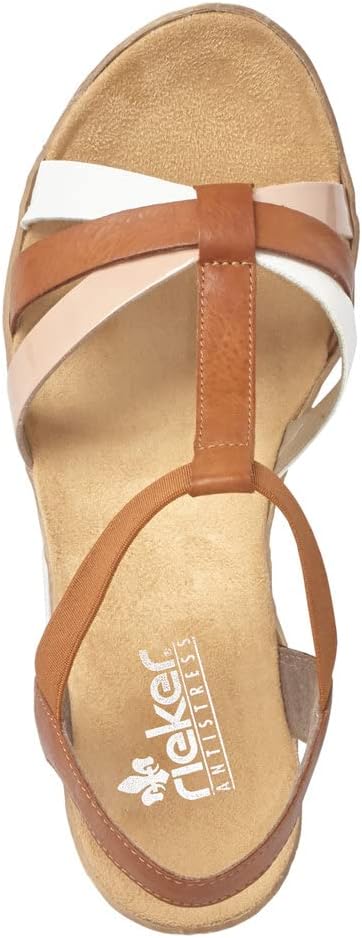 Detalle de Rieker Damen 61995 Sandalen – komfortable Ankleide für Alltag und Freizeit