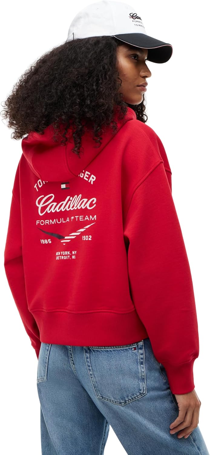 Thumbnail 2 de Tommy Hilfiger Donna Felpa con Cappuccio TH X Cadillac F1 Boxy Varsity con Stampa sul Dorso