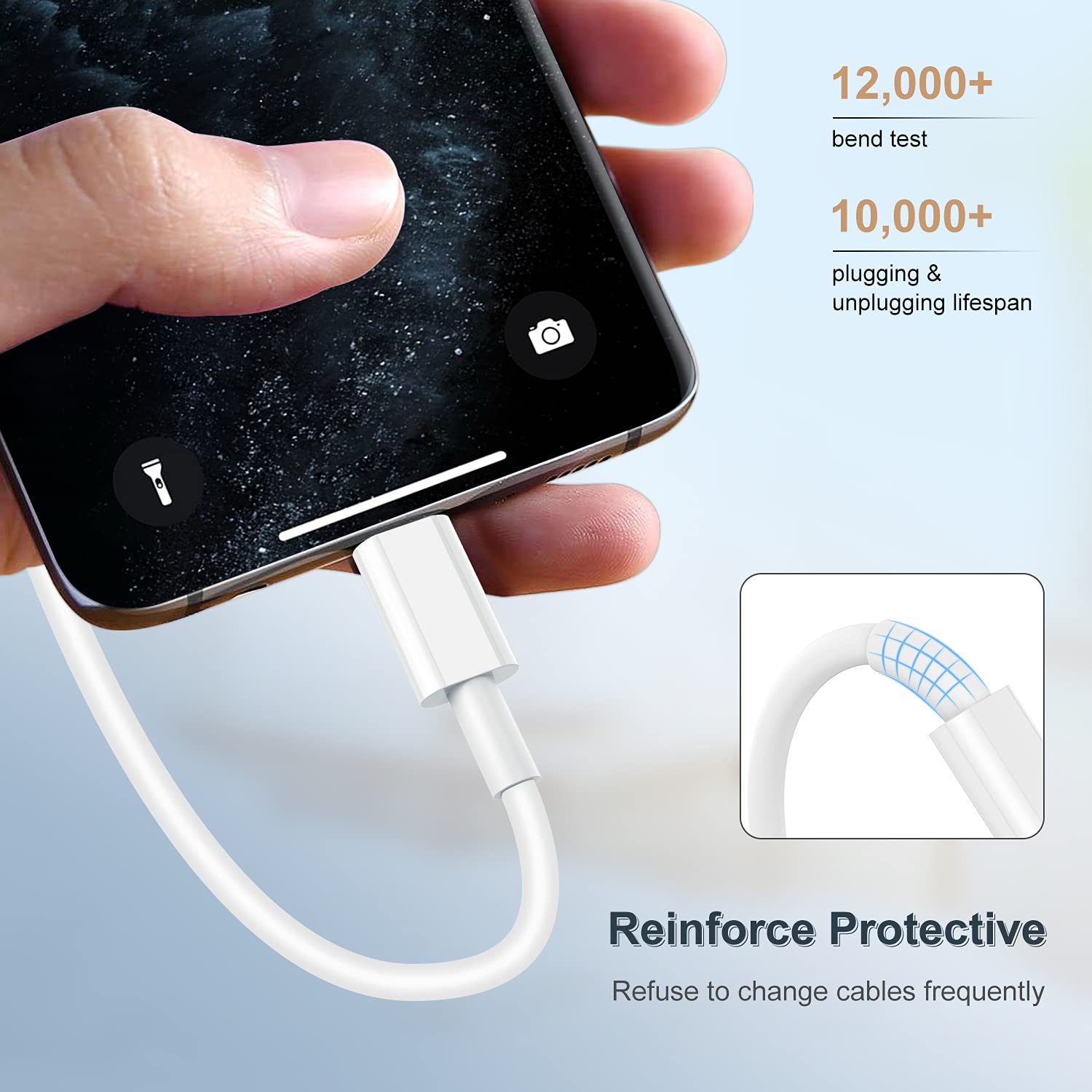 Detalle 2 de iPhone Charger Cable 1M 3Pack MFi Certified