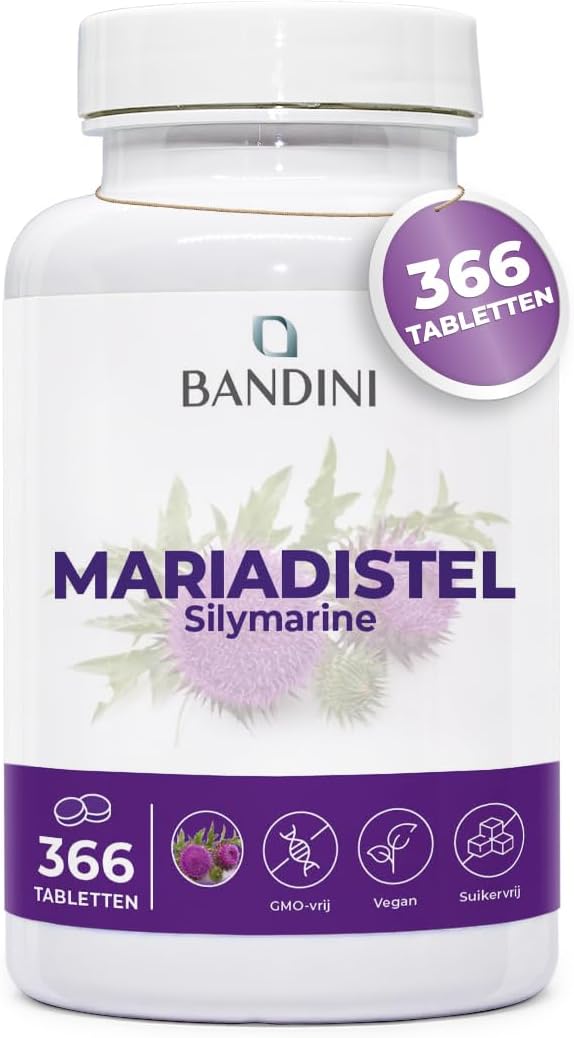 Detalle de Bandini Mariadistel, 366 tabletten met 300 mg en 80% silymarine