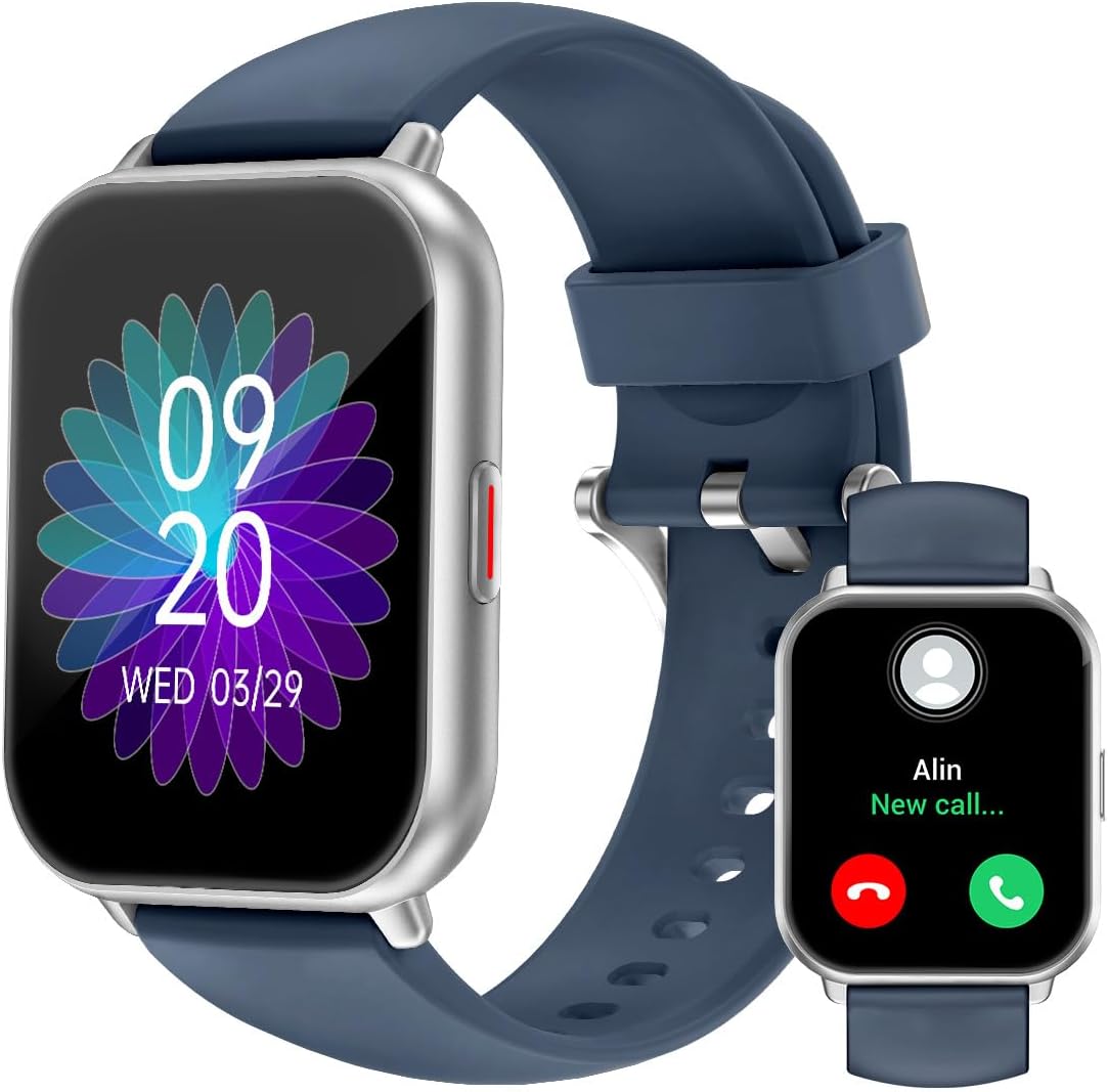 RUIMEN Smart Watch – Answer Dial Call with SpO2 HR Sleep Monitor