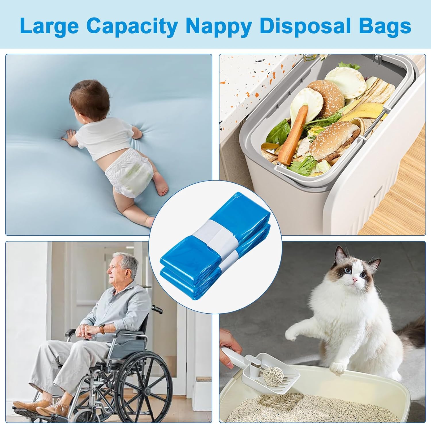 Thumbnail 6 de 30Pack Nappy Bin Refills 4.5m – Compatible with Tommee Tippee, Twist & Click, Angelcare and More