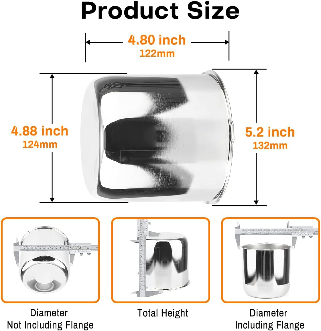Detalle de GTownWorks Wheel Center Caps 4.88-Inch