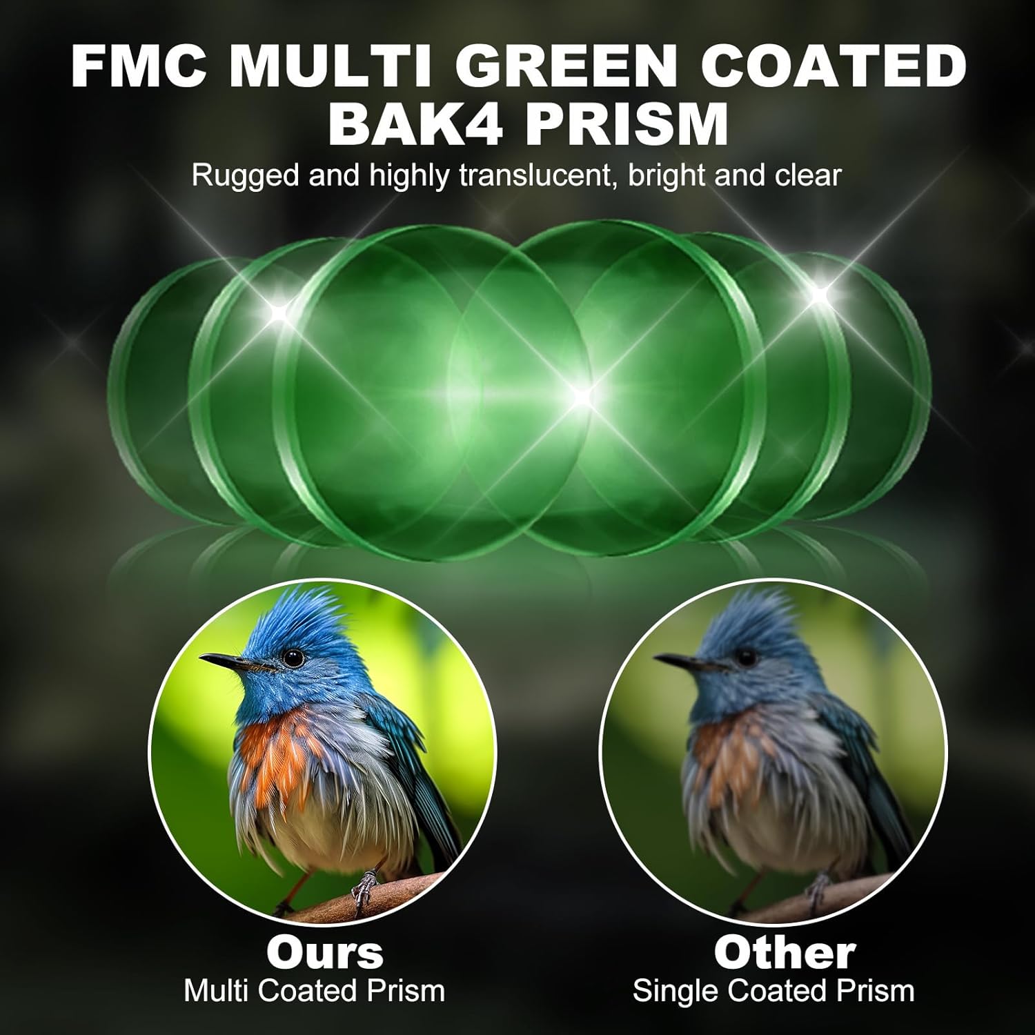 Thumbnail 1 de USCAMEL 8×21 compact binoculars (BAK4 prisms) for adults and kids