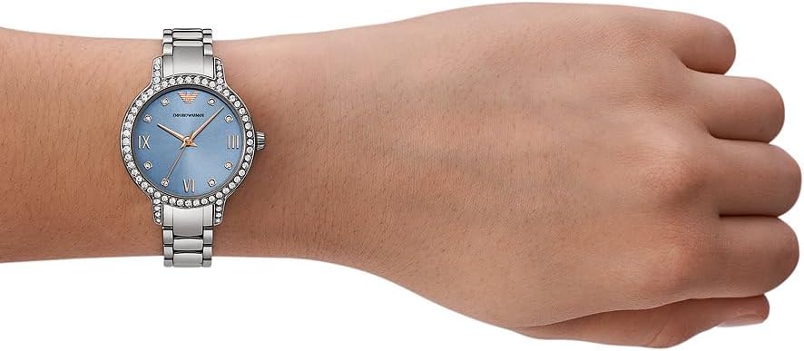 Detalle 2 de Emporio Armani Orologio da donna – Cassa in acciaio inox, vetro minerale, design circolare