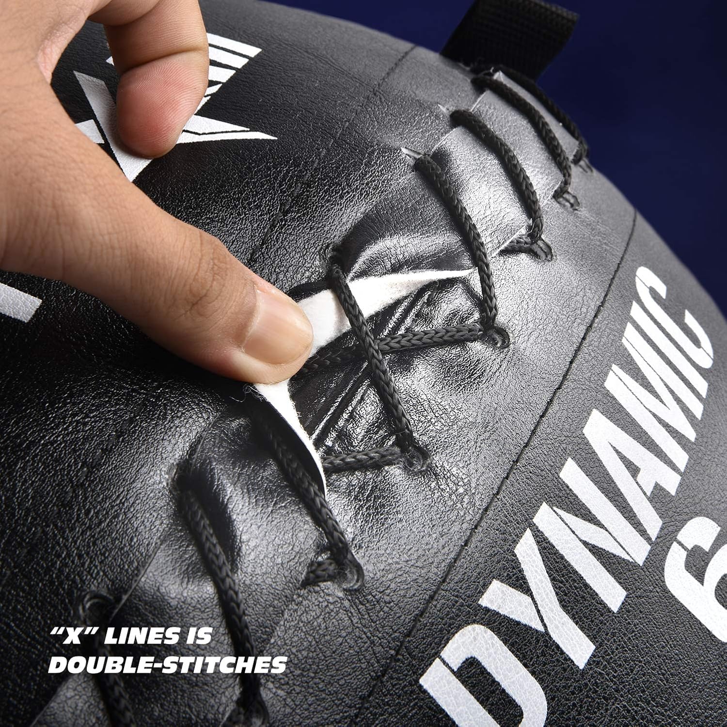 Detalle de Yes4All Wall Ball: Soft Leather Weighted Ball with Sand Iron Core (6–30 lbs) for Dynamic Training