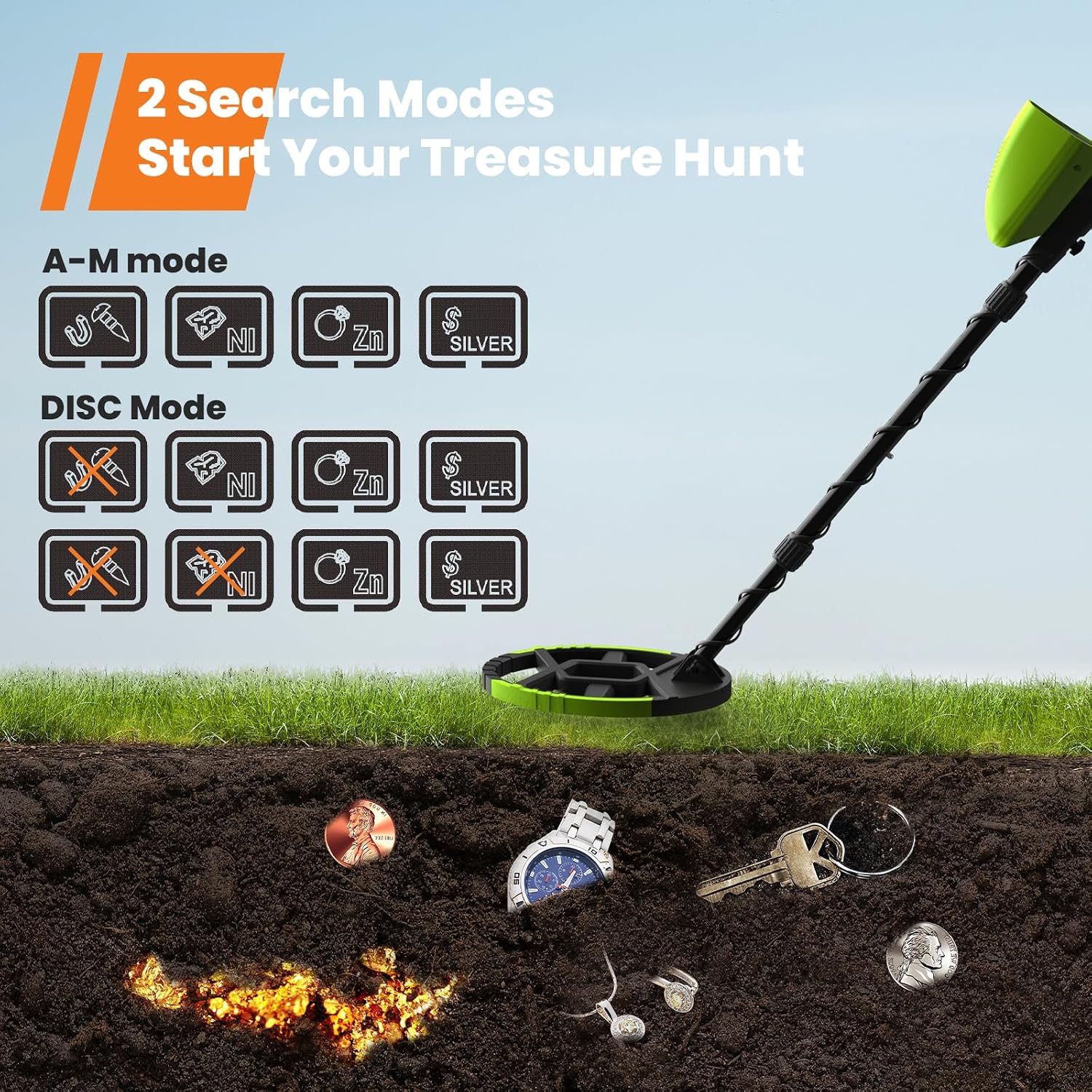 Thumbnail 3 de GoGonova Metal Detector with 8-Inch Search Coil