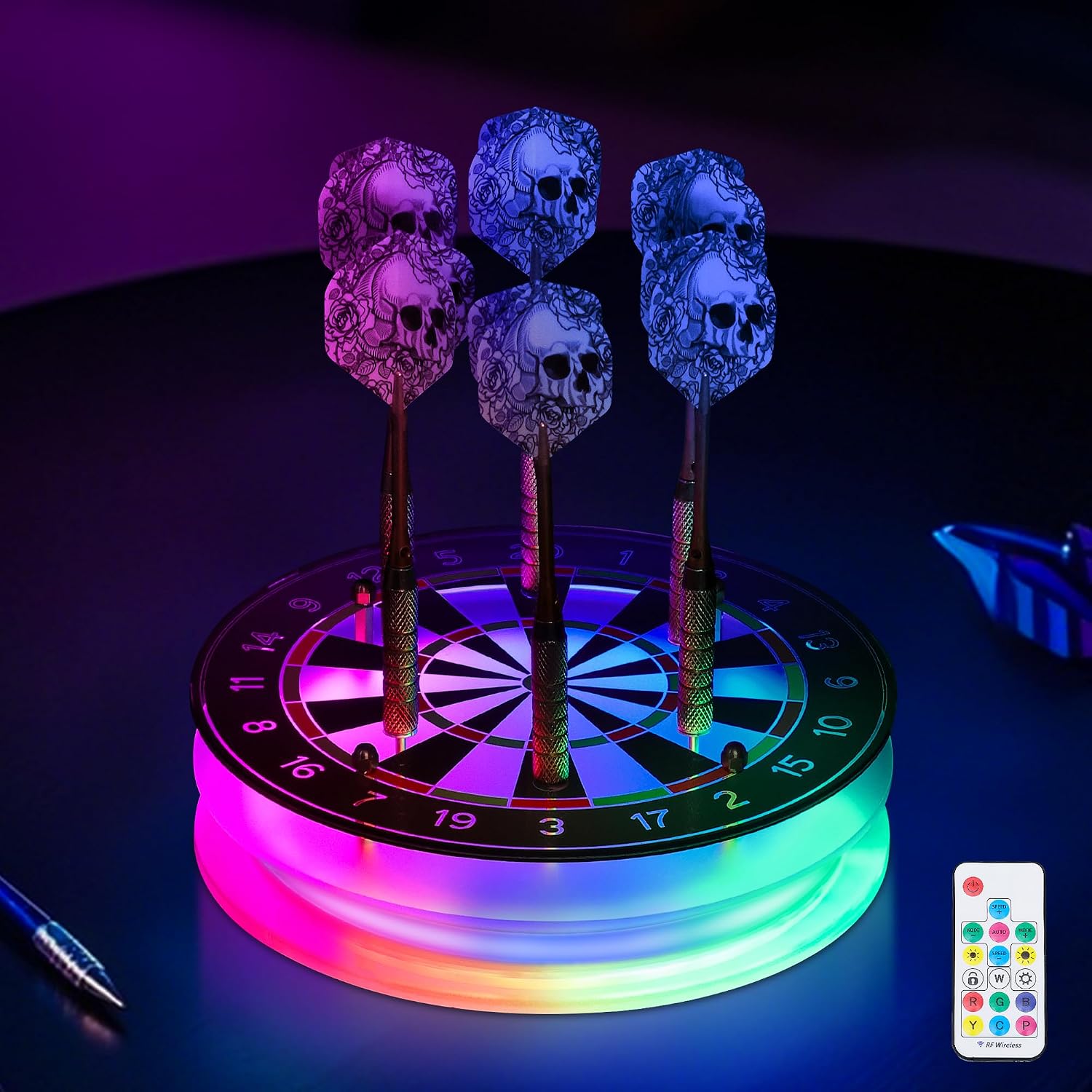 Detalle 2 de CoolGift Mart LED Dartboard-Ständer, 6 Darts