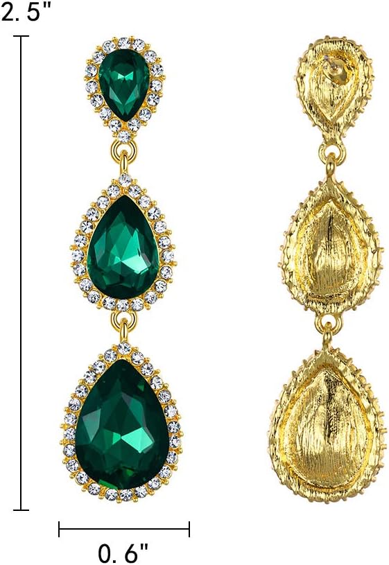 Thumbnail 3 de Boucles d’oreilles Clearine Femme « Triple Goutte d’Eau » en cristal autrichien strass