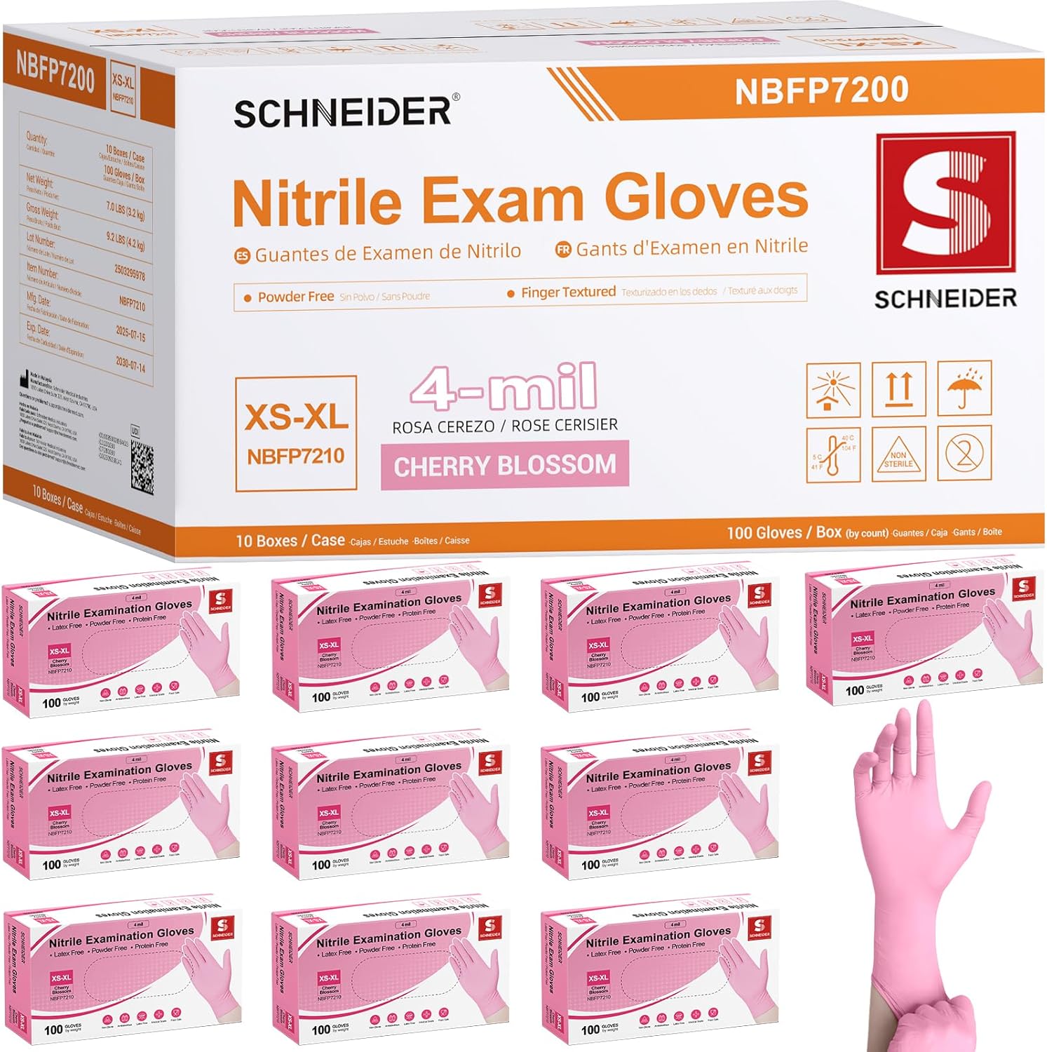 Thumbnail 6 de Schneider Nitrile Exam Gloves: 4-mil, Latex-Free, Powder-Free, Food Safe