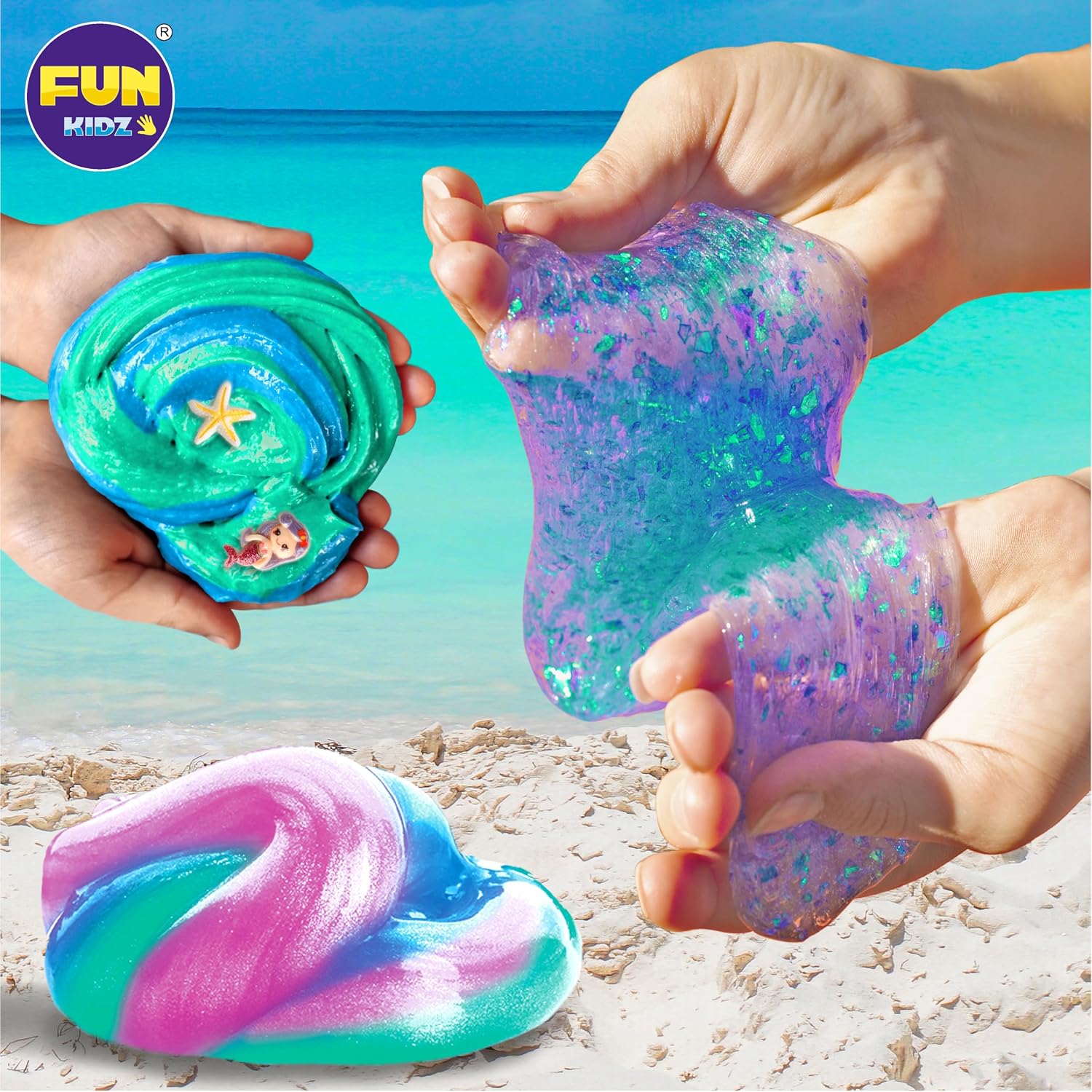 Detalle 2 de FunKidz Mermaid Slime Kit DIY 8-12 🎲