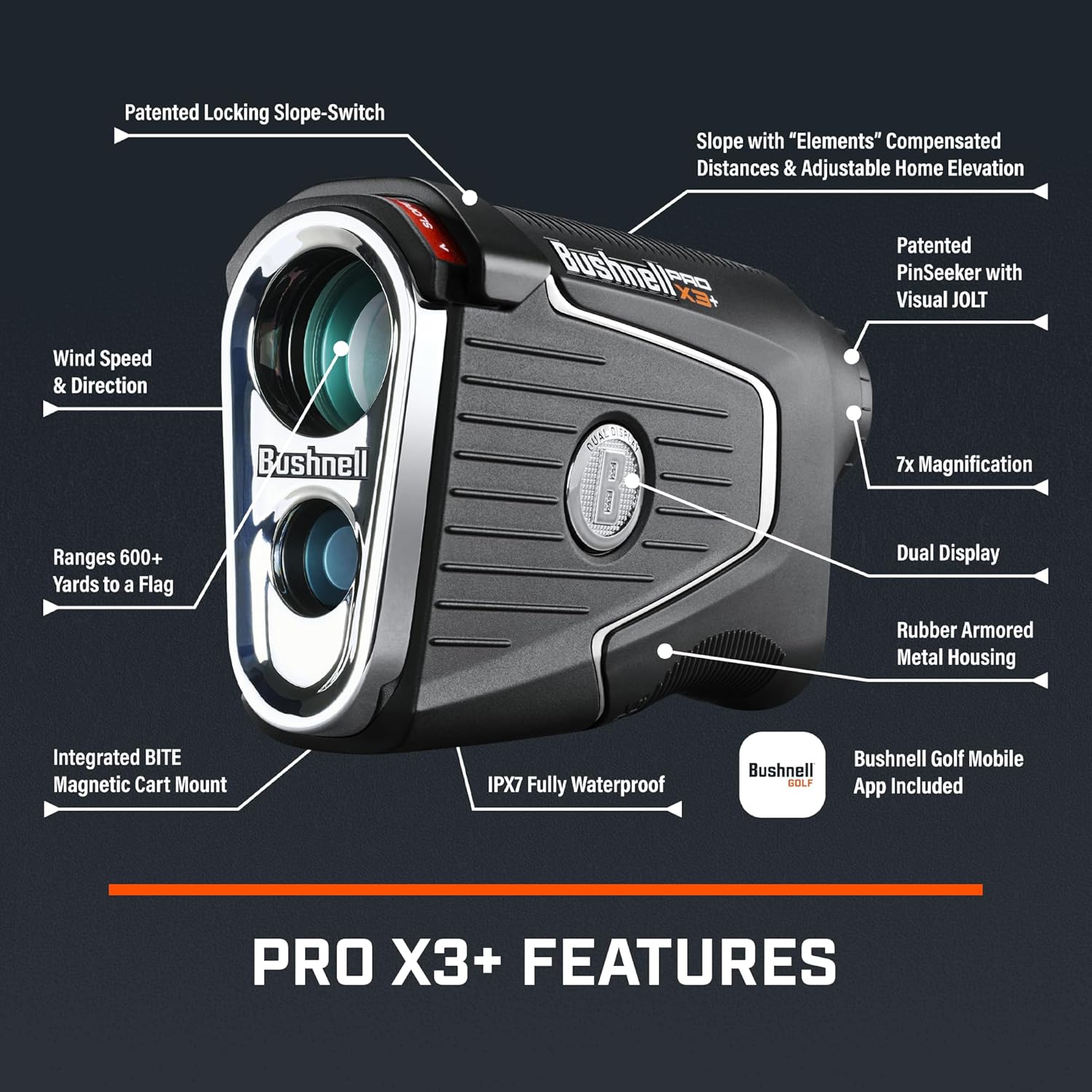 Thumbnail 6 de Bushnell Pro X3+ 1300‑Yard Rangefinder ⛳