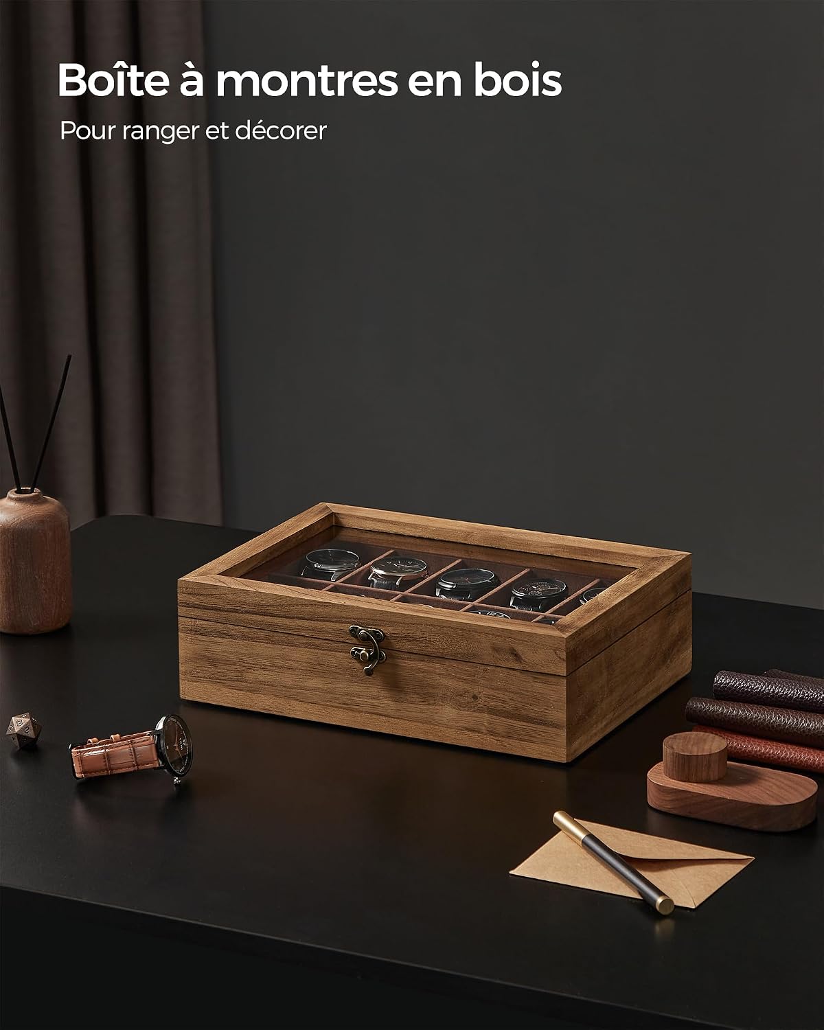 Thumbnail 4 de SONGMICS Boîte à Montres 10 Compartiments