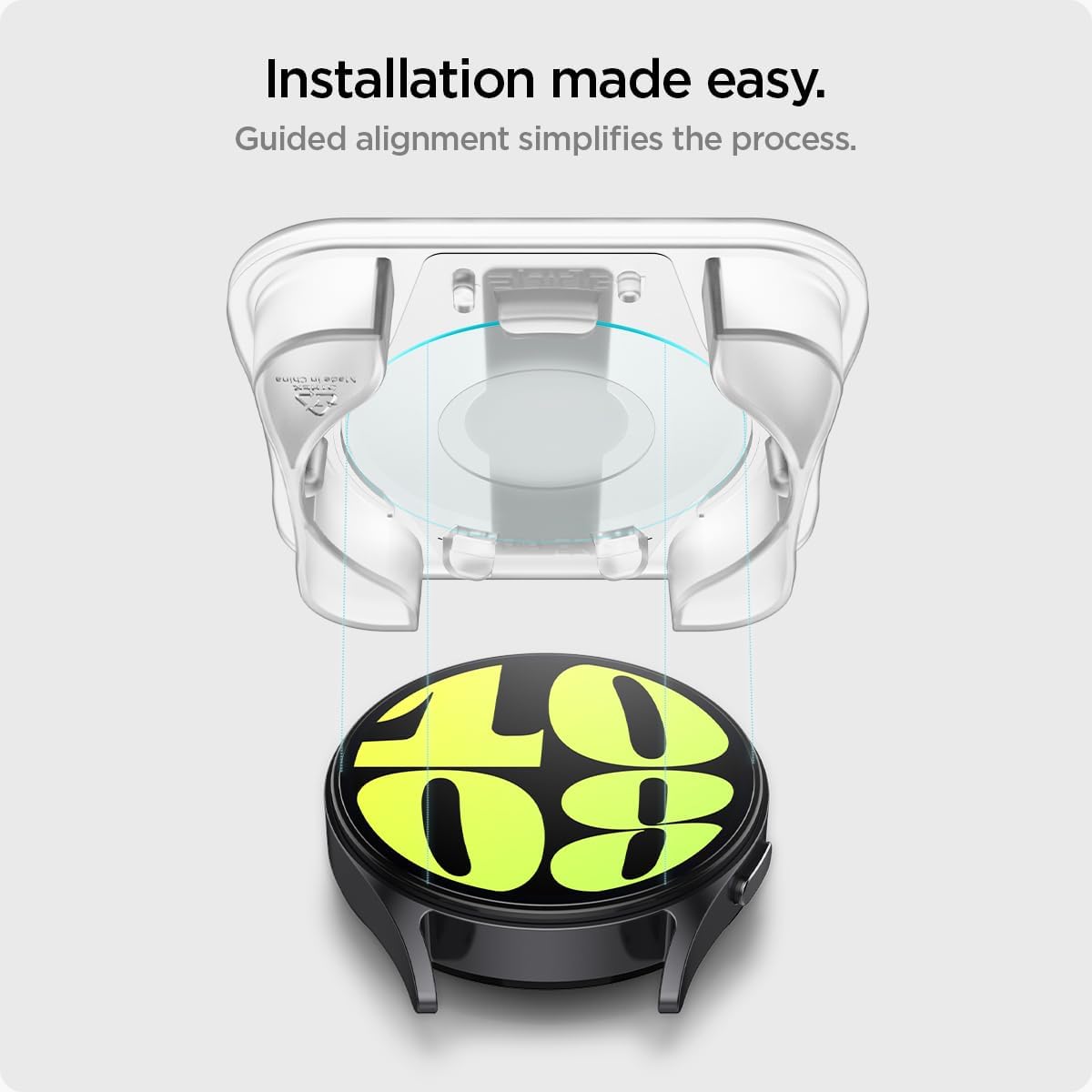 Thumbnail 4 de Spigen Glas.tR EZ Fit Verre trempé pour Samsung Galaxy Watch 7 (44 mm) – Kit de pose fourni (2 pièces)