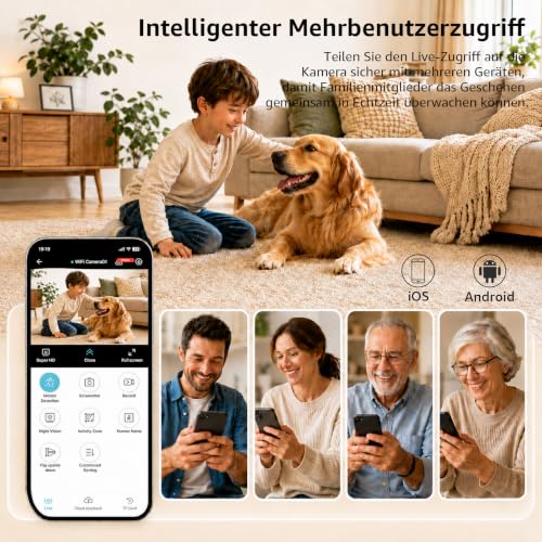Thumbnail 8 de Liretope Mini Kamera 4K WLAN Überwachungskamera Innen – kompakte 4K-Sicherheit mit Akku & App