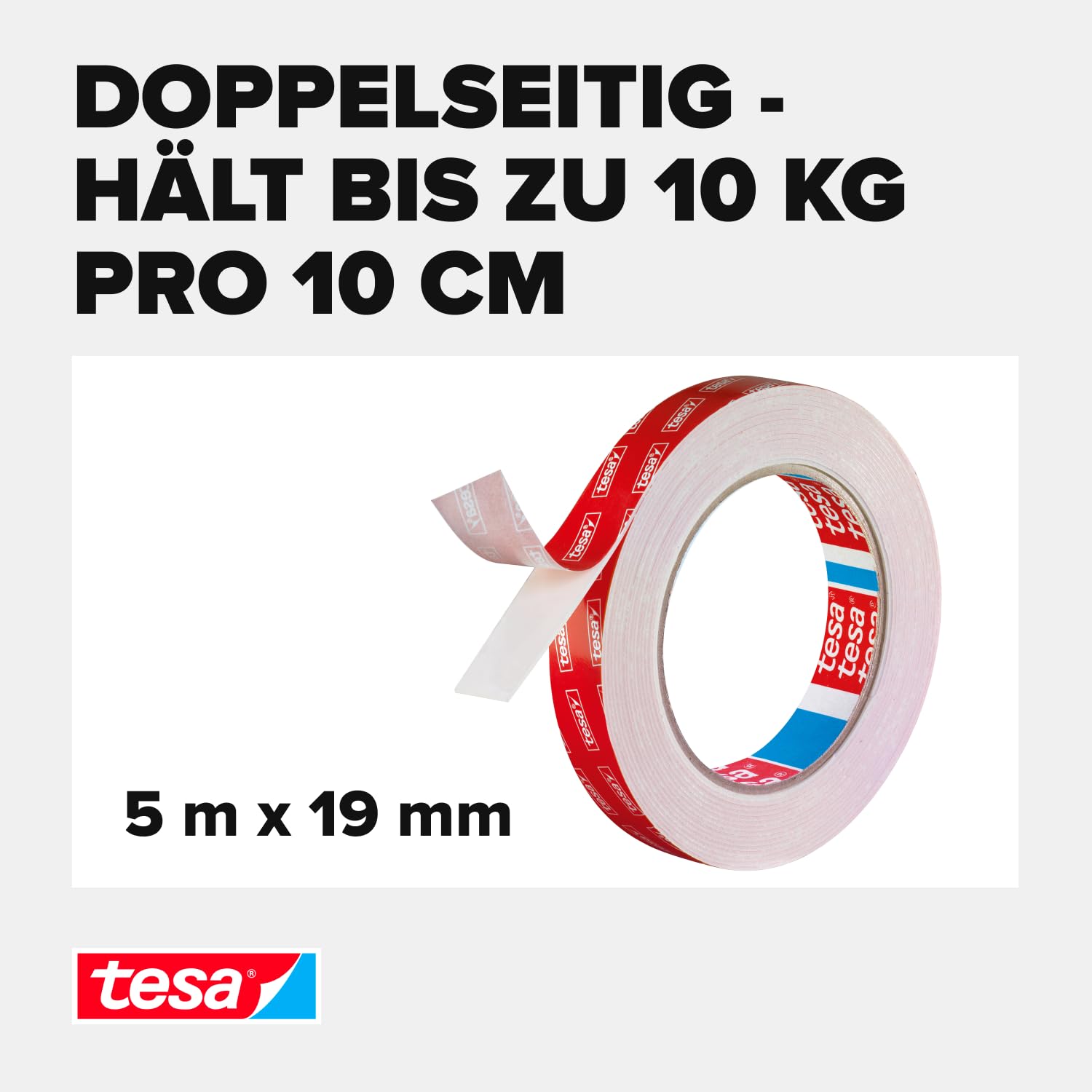 Detalle de tesa Powerbond Ultra Strong Montageband – doppelseitiges Klebeband, 5 m