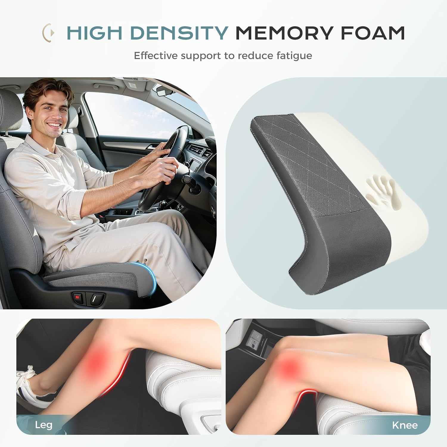 Detalle de Coverado Car Seat Leg Support Cushion in Leather