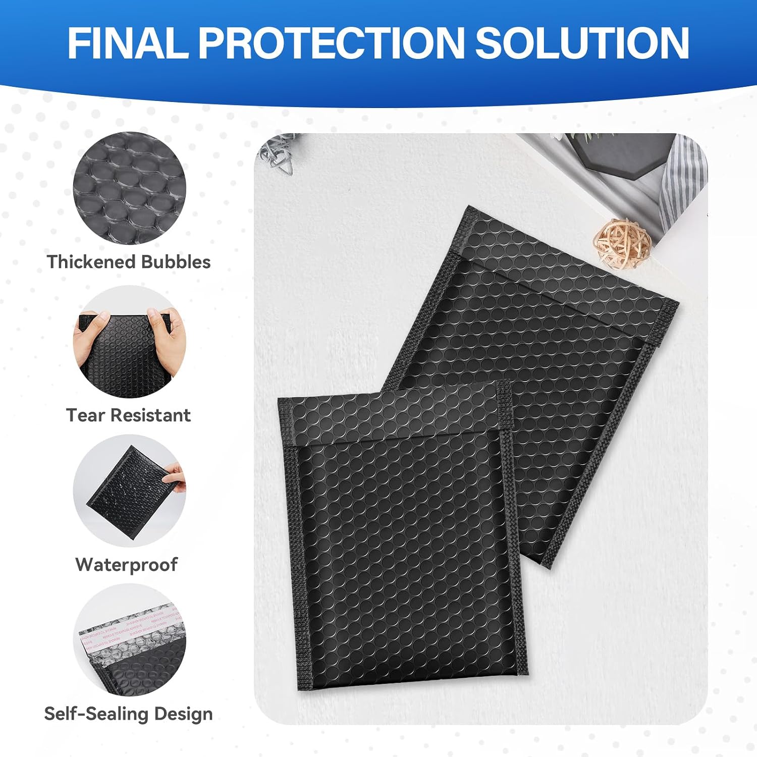 Detalle de Breaale Card Protectors Shipping Kit for Trading Cards, 4 x 6 Protectors