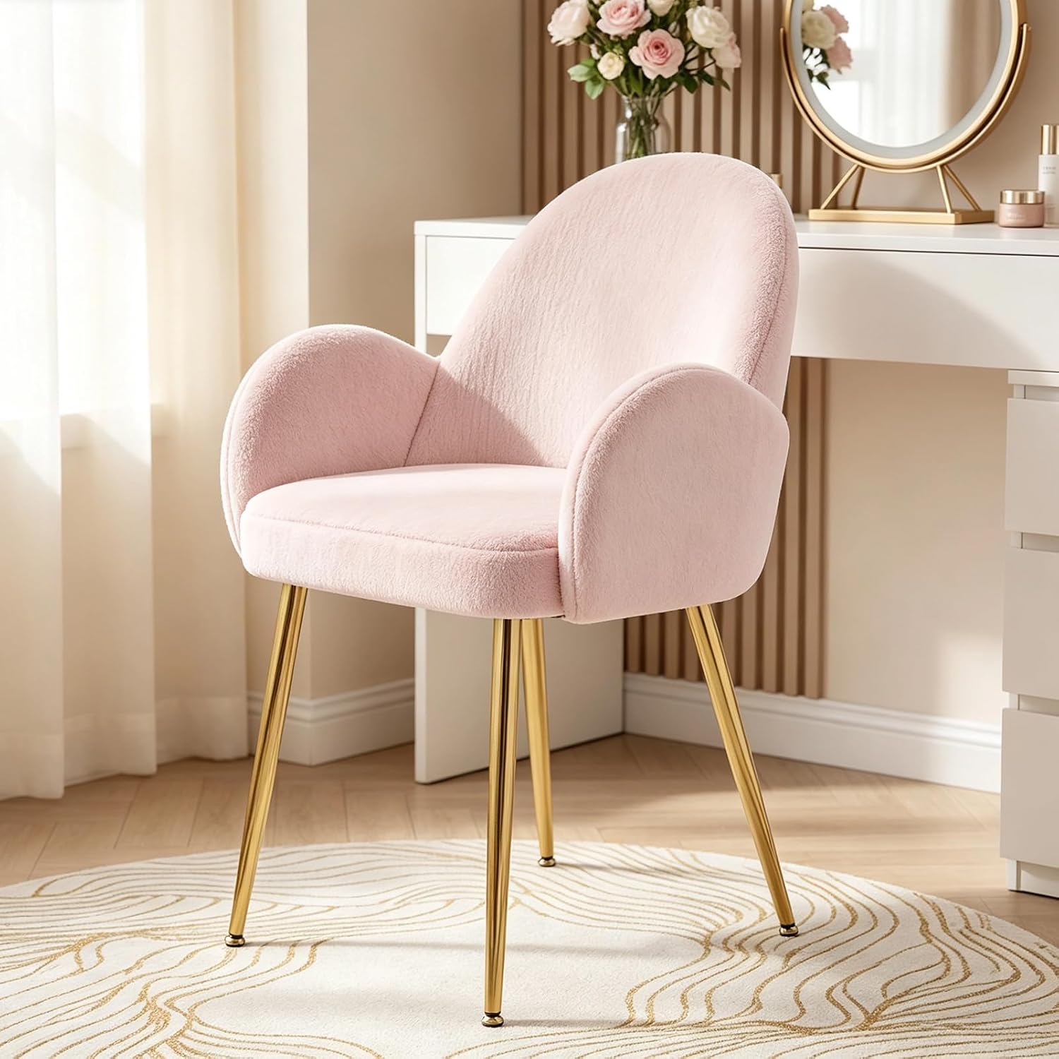 Detalle de Eifizek Vanity Chair in Corduroy