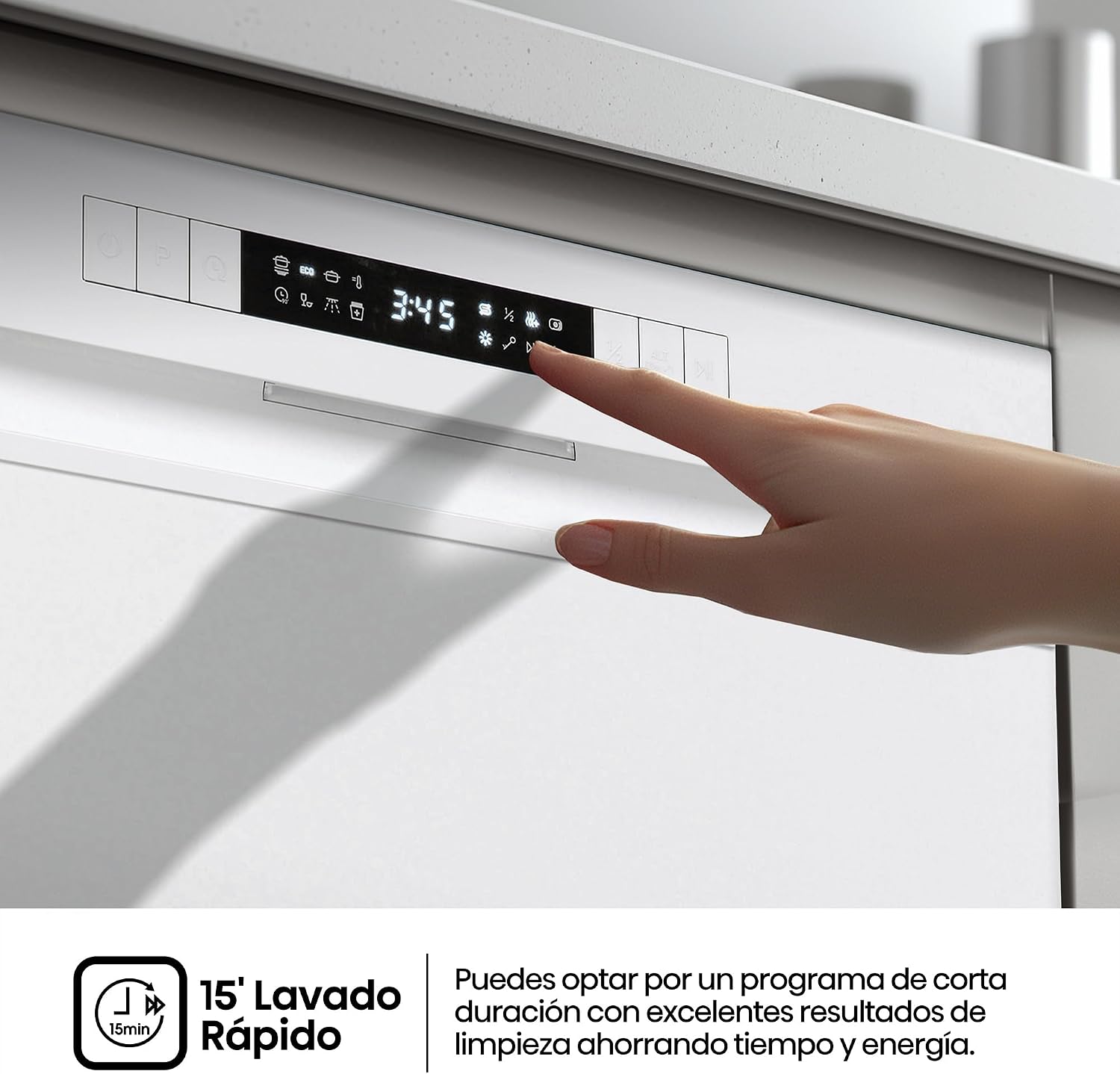 Detalle 2 de Hisense HS622E10W: Lavavajillas 60 cm, 13 Servicios, funcionamiento silencioso
